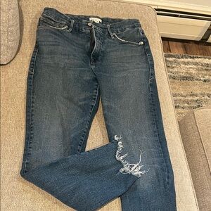 Good American jeans raw hem